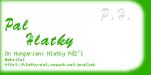 pal hlatky business card